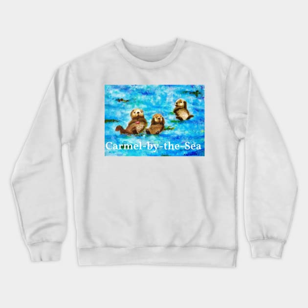 Otter Trio Carmel Crewneck Sweatshirt by EdiMatsumoto